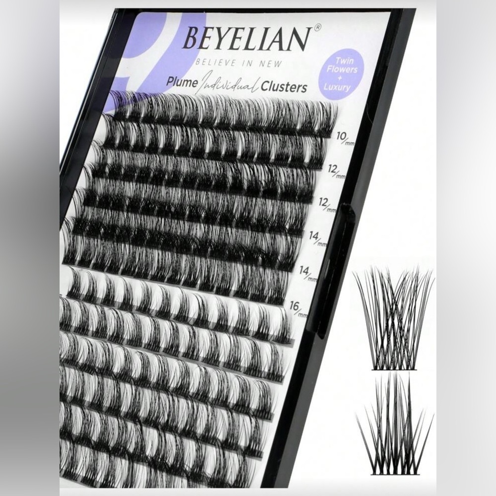 Beyelian Plume 156 Individual Clusters Lashes